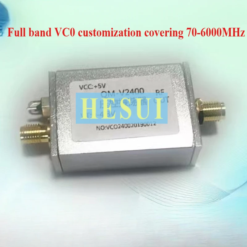 2.4G RF microwave VCO point frequency sweep signal source metal shield SMA