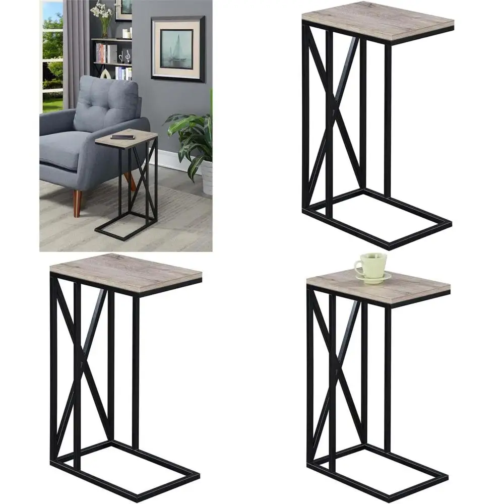 

Sandstone and Black Tucson C-Shaped End Table