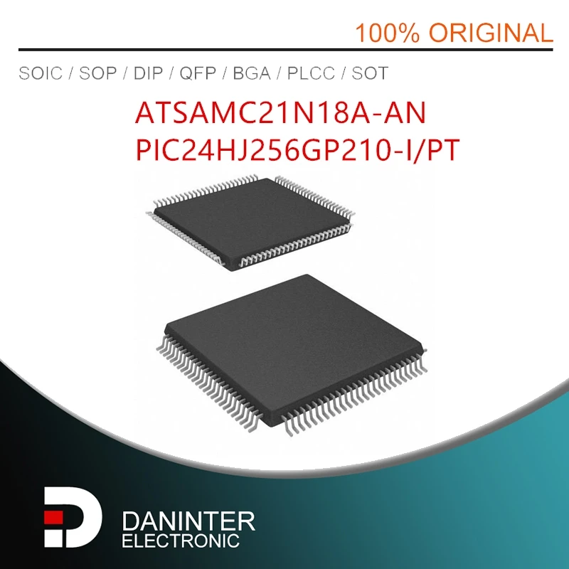 

2Pcs/Lot ATSAMC21N18A-AN ATSAMC21N18 PIC24HJ256GP210-I/PT PIC24HJ256GP210 TQFP100