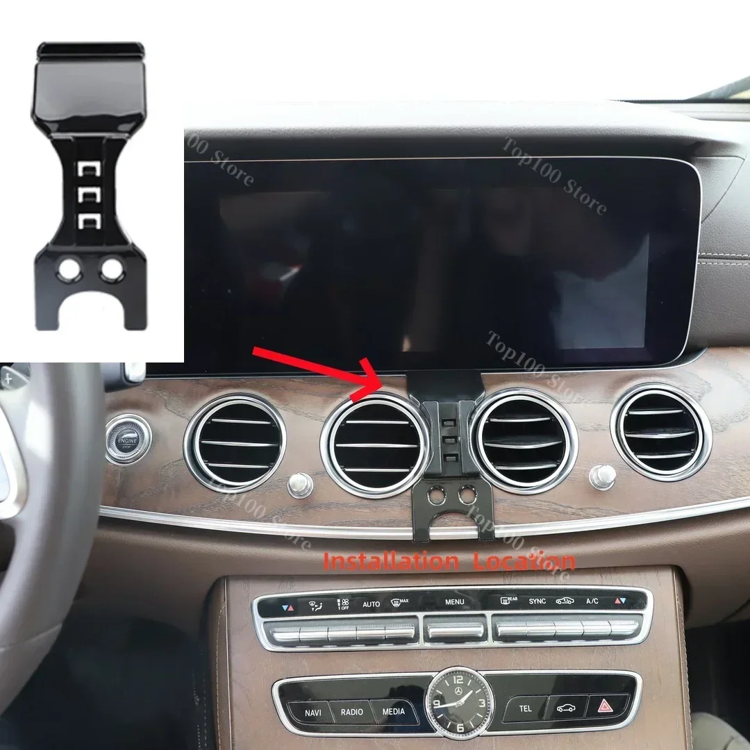 Car Phone Holder Strong Special Fixed Bracket Base For Mercedes Benz E Class W213 2016-2023 Wireless Charging Cars Accessories