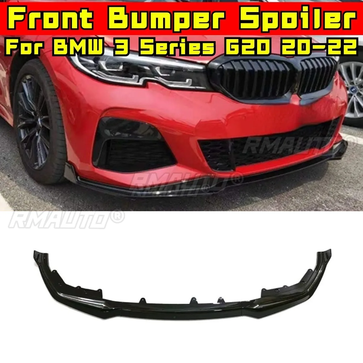 

Car Front Bumper Spoiler Lip Diffuser Modification Part For BMW 3 Series G20 2020-2022 Bumper Guard Protector Cover MP Style