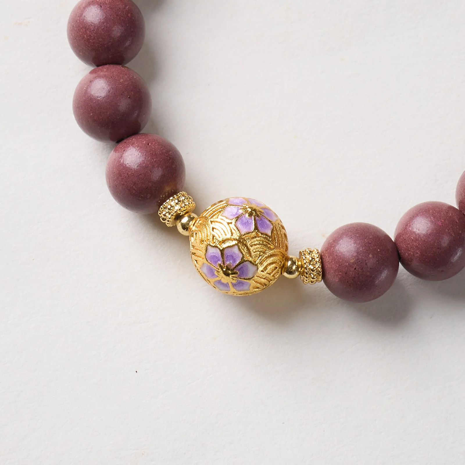 2026 Chinese Style Beaded Bracelet For Women Aromatic Incense Beads Enamel Floral Bead Amethyst Butterfly Pendant Jewelry Bulk W