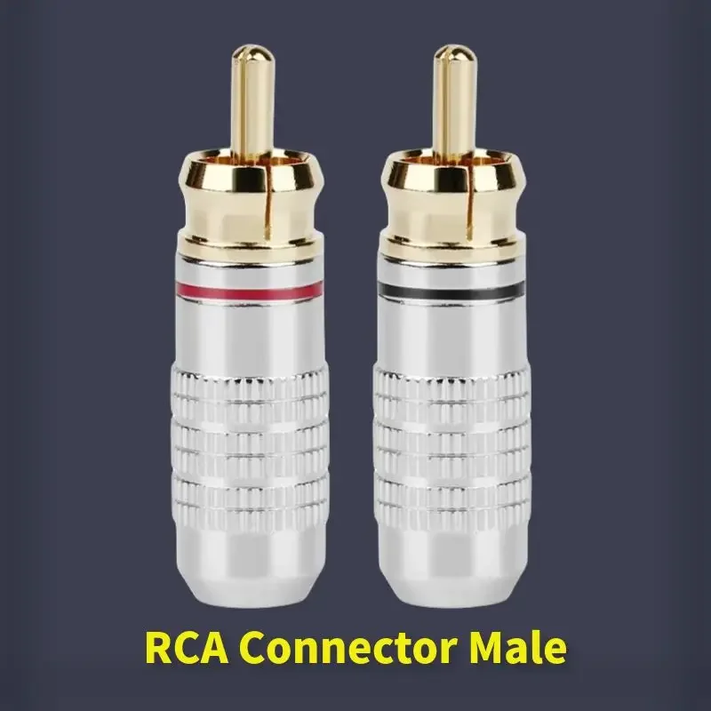 Conector RCA macho para auriculares, Conector de Audio, electrónica de consumo, soldadura Digital, Cable AV, Terminal de altavoz