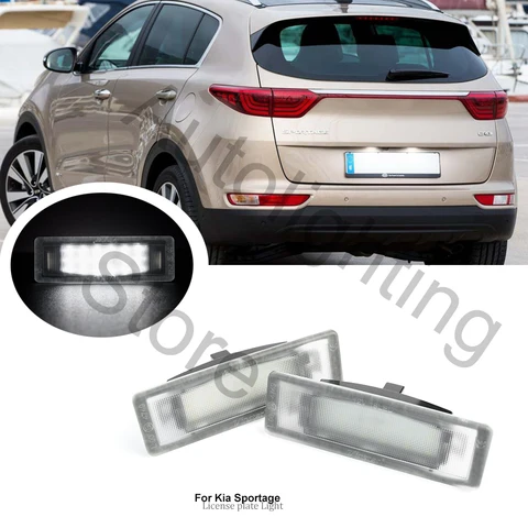 2 шт. светодиодных фонарей подсветки номерного знака для Kia Sportage 2017-2022, Optima, Soul, Cadenza, Canbus, аксессуары для задних фонарей