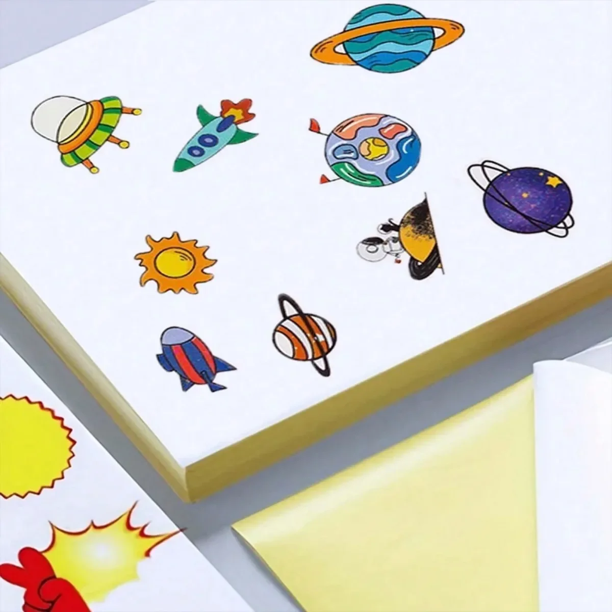 A4 Sticky Paper Matte/Glossy White Strong Self-Adhesive Label For Laser Inkjet Copier Printer, For Office Gift Product Labels