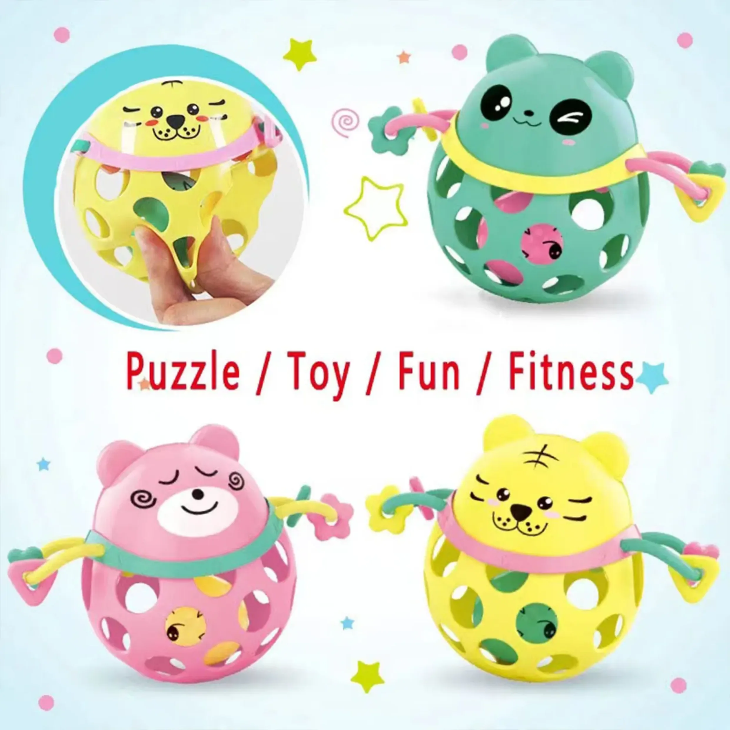 Hochets à main en forme d'animaux pour bébé de 0 à 12 mois, jouets éducatifs pour nouveau-né