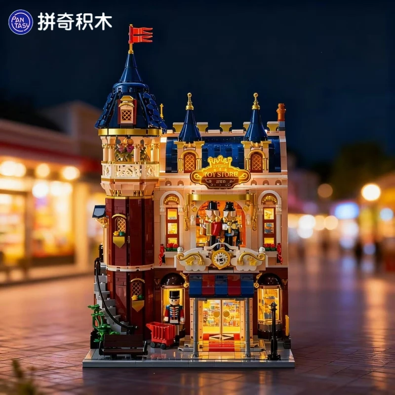 

Магазин игрушек Pantasy, вид на улицу, памятная модель пятого юбилея, строительные блоки, кавайная модель игрушки, украшения, праздничный подарок