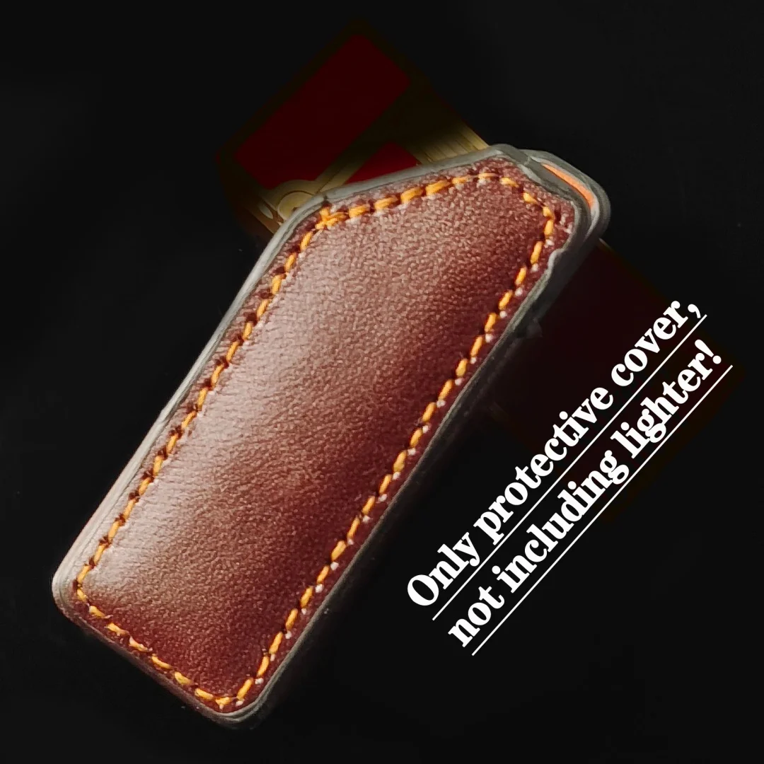 Handmade Semi Enclosed Genuine Leather Lighter Protective Case  Portable For Dunhill Lighter High-quality Accessory Waist Bag - view 5
