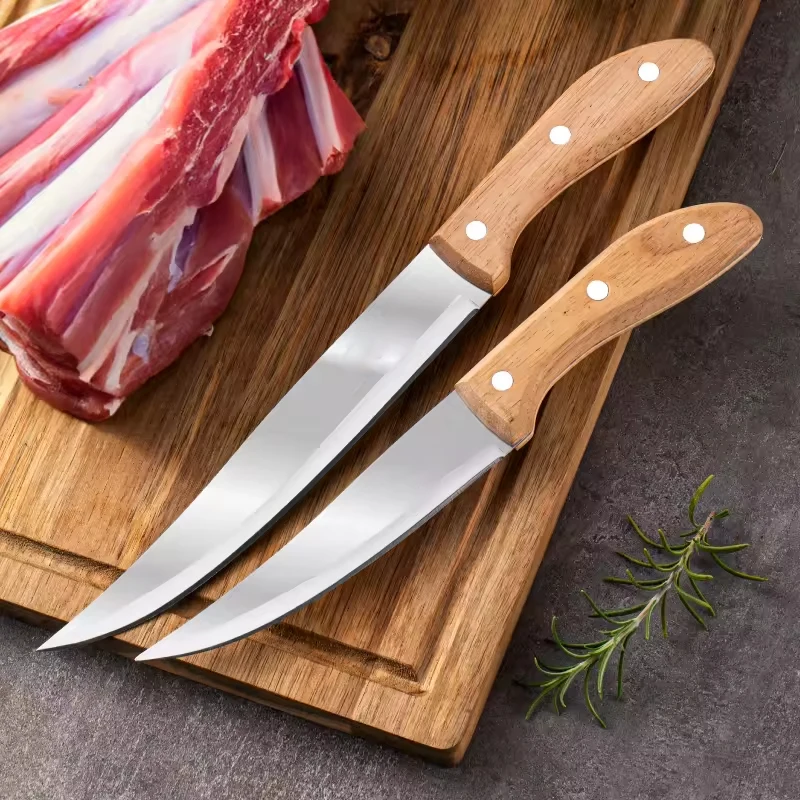 Coltello per sbucciare la frutta da cucina manico in legno rasatura e Peeling Scimitar coltello per tagliare e disossare le verdure affilato gadget