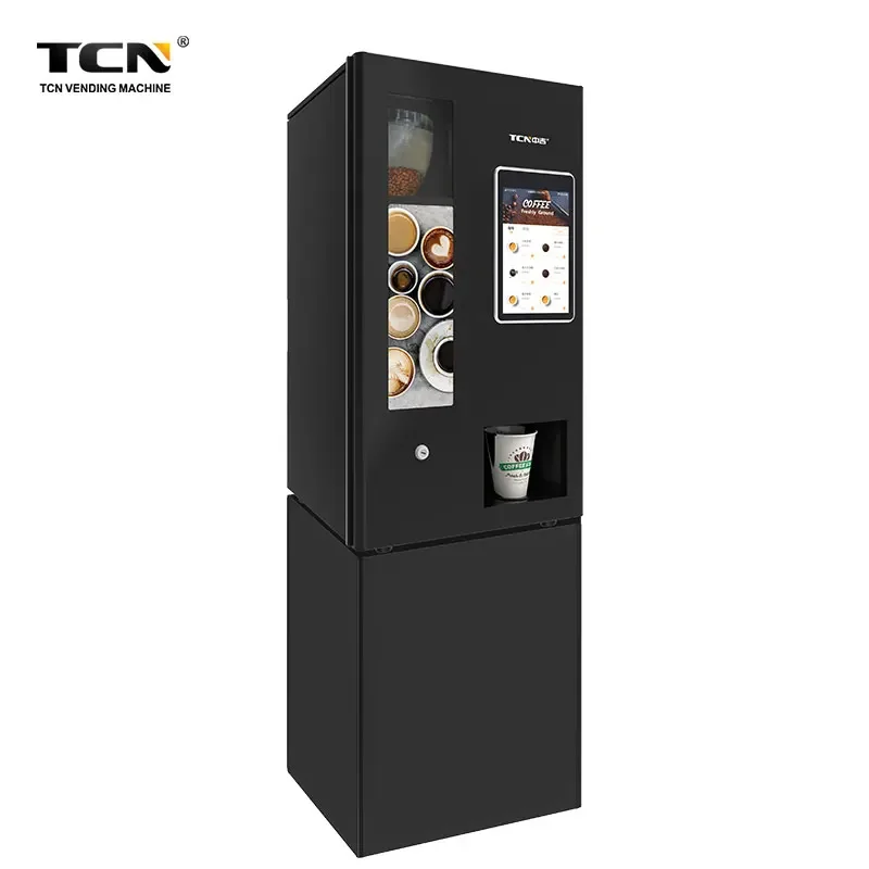 TCN desain baru vendor kopi kecil meja atas kopi mesin penjual otomatis penuh