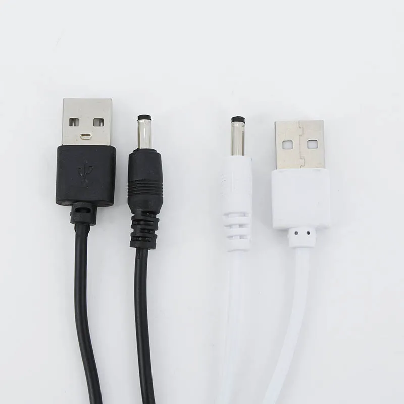 white USB A to DC 3.5mmx1.35mm Power Cable to 3.5 Jack Connector 5V Power Supply Adapter for Fans USB HUB Charging cord