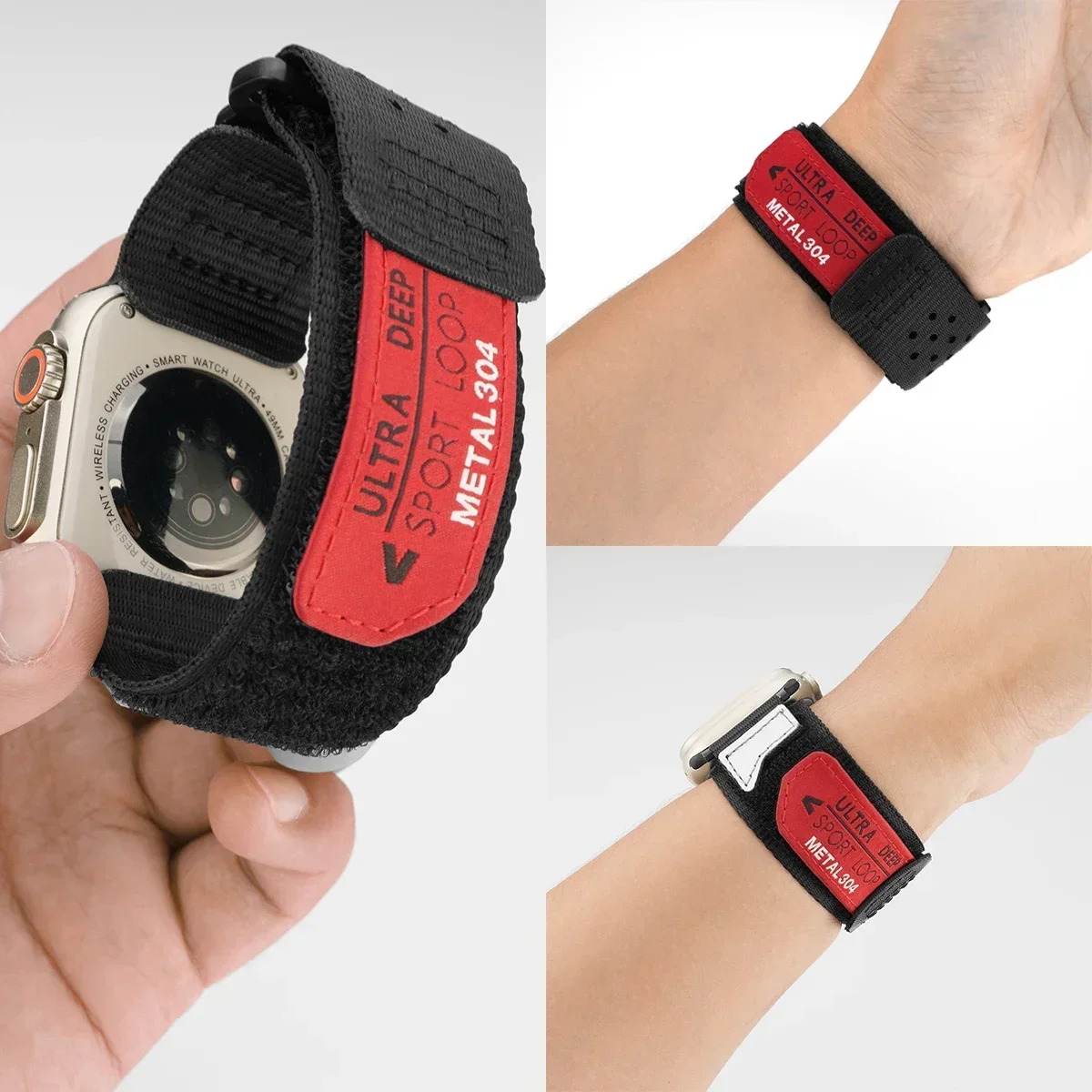 Nylon Strap for Apple Watch Band Ultra 2 49mm 45mm 41mm 42mm 44mm Wild Sport Wristband Bracelet for Iwatch Series 9 8 7 6 5 4 3 image 6