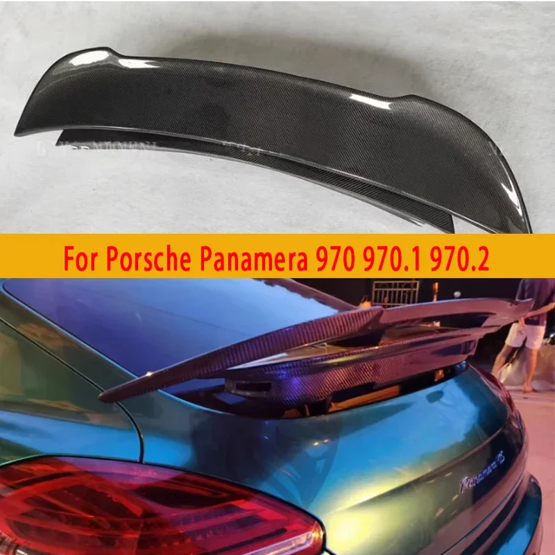 For Porsche Panamera 970 970.1 970.2 Carbon Fiber Tail fins Rear Trunk Spoiler Guide Wing Rear Wing diverter Car Accessories