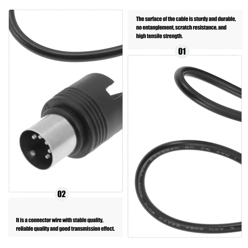 CJSD-2X MIDI DIN 5PIN ذكر إلى كابل ذكر MIDI 5 دبوس DIN التوصيل إلى 5 دبوس DIN تمديد الصوت كابل ذكر Din-5Pin M/M كابل