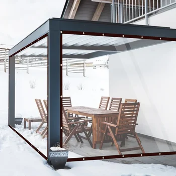 Lona transparente de tela de sombreado a prueba de lluvia, lona ligera impermeable para cubrir la invernadero, porche, dosel, planta, Camping