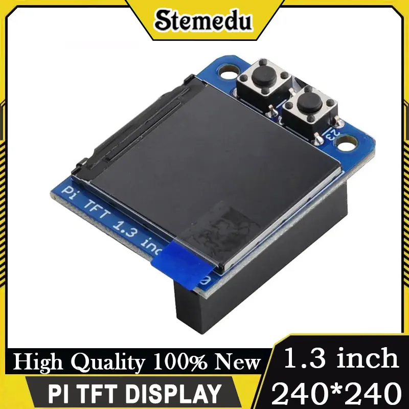 

1,3-дюймовый IPS 240x240 SPI TFT-дисплей для Raspberry Pi — драйвер ST7789, 3,3 В, полноцветный, высокая яркость, компактный круглый экран