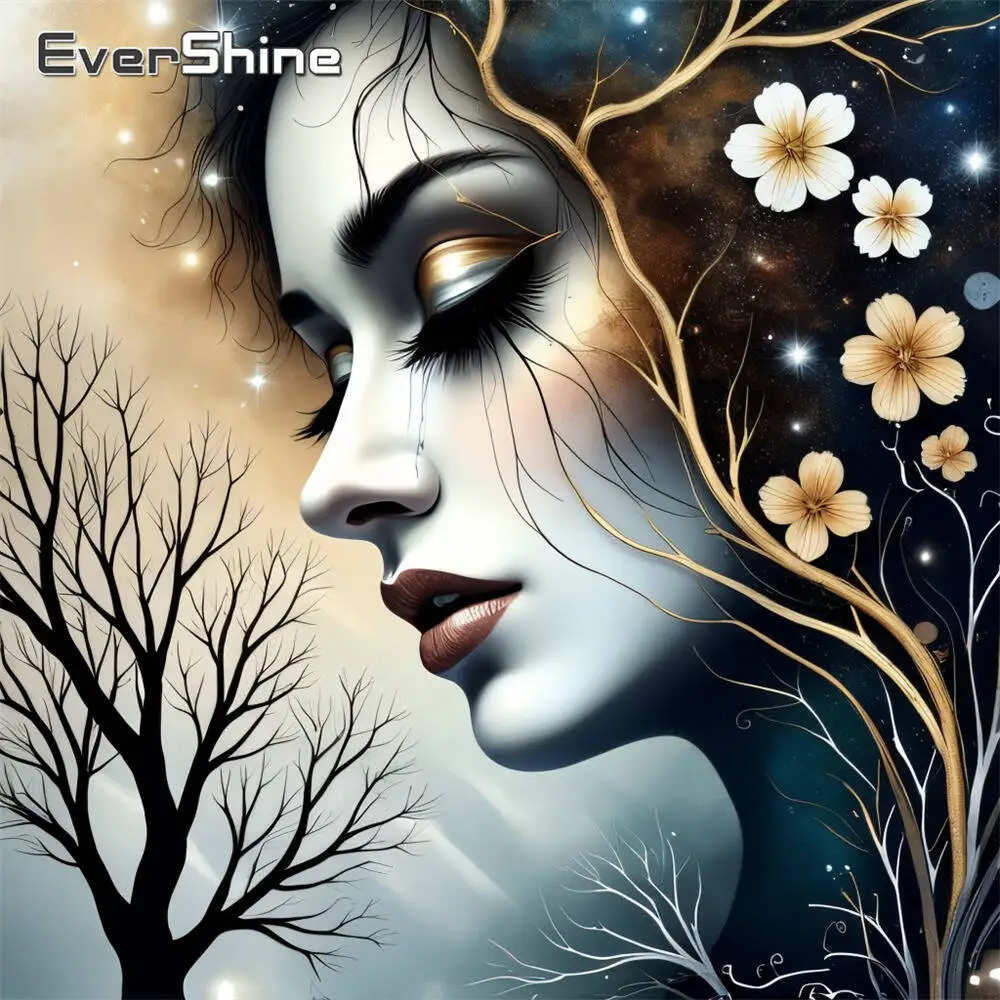 Evershine الماس اللوحة زهرة الأقحوان الملونة الاكريليك لوازم الحرف الماس الفسيفساء DIY التطريز هدية الطفل