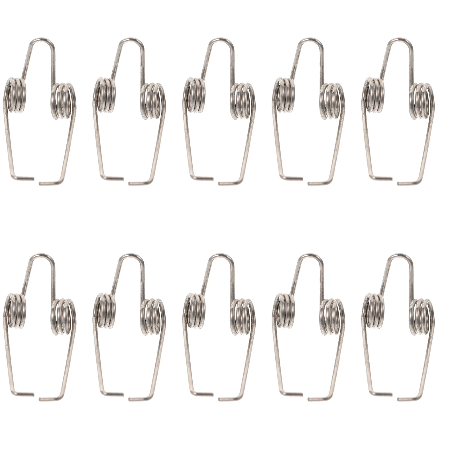 

10 Pcs Water Key Spring Trumpet Watergate Springs Drain Clique Large Accessories Accessory Silver