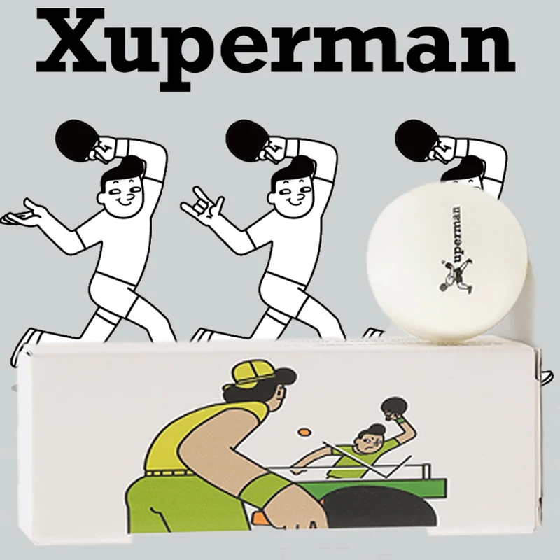 Xuperman 1/3/5 BOX Tischtennisbälle, 40+ Naht, glattes und langlebiges ABS, neuer Kunststoff-Ping-Pong für Spieler, Amateur, Hobby, Training