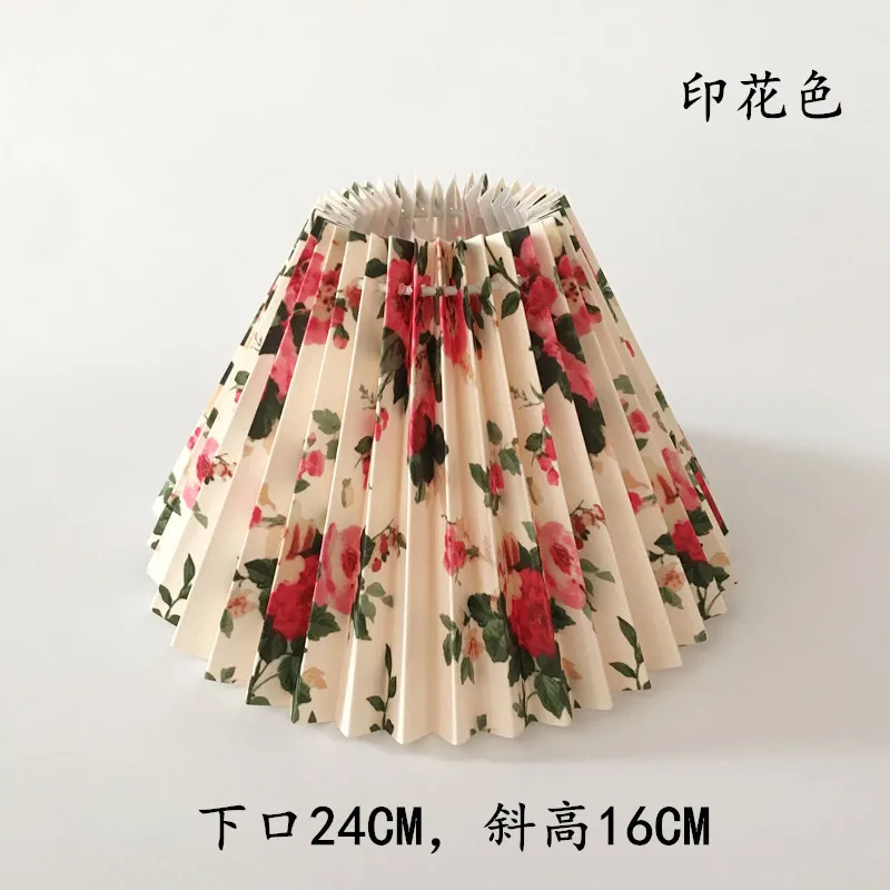 New Pleats Lampshade Vintage Fold 28cm Fabric Lampshade Table Lamp Accessories for Table Lamp Standing Floor Lamps E27