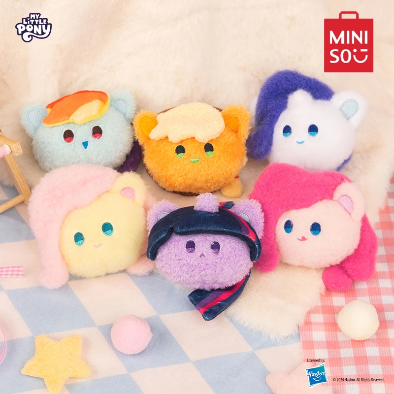 MINISO My Little Pony Big Head Meatballs Blind Box Pendant Doll Keychain School Bag Decoration Children's Toy Christmas Gift