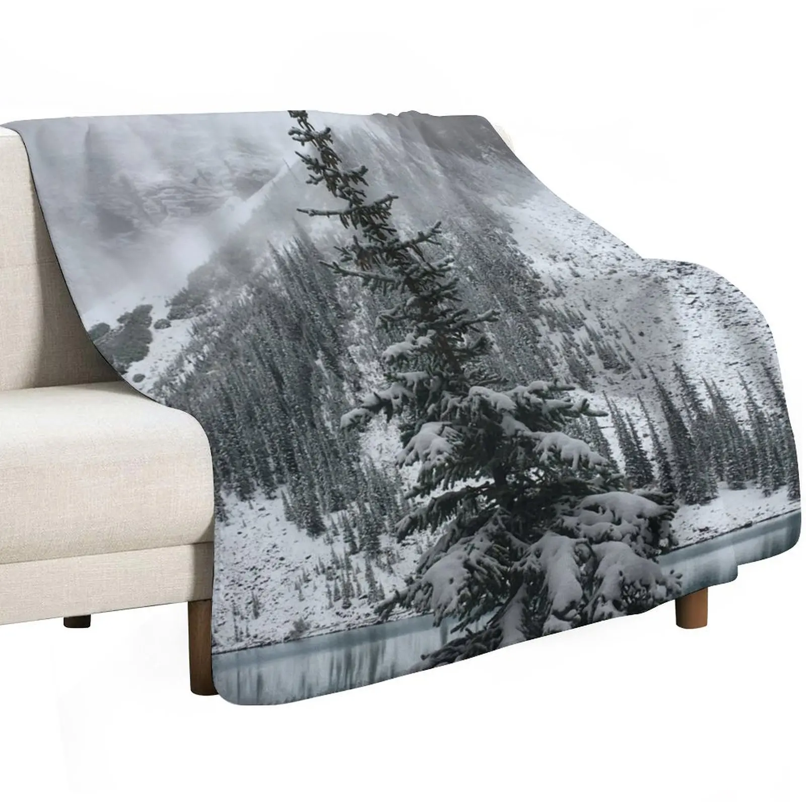 beautiful canadian rockies Throw Blanket Soft Plaid Plaid on the sofa valentine gift ideas Retros warm winter Blankets