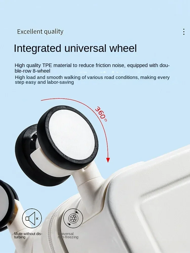 New Draw-Bar Luggage Wide Carry-On Suitcase Good-Looking Silent Wheel Password Suitcase 20-Inch Suitcase