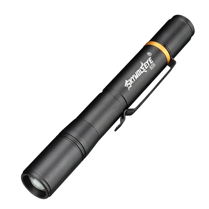 1 Pcs Flashlight LED Outdoor Parts Pen Light 128*16*14mm Pen light 4-10H Aluminum Alloy Aluminum alloy Two Modes