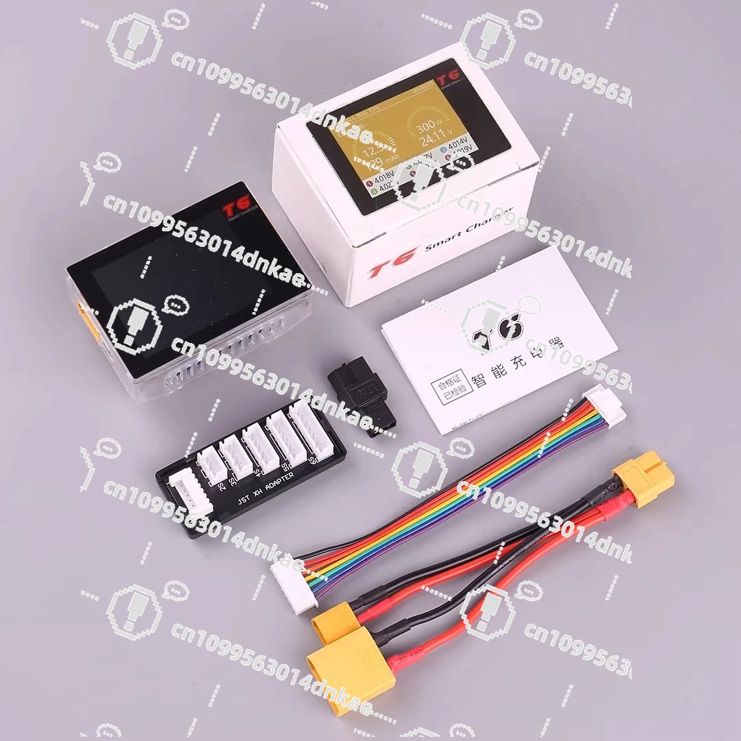 T6 Model Aircraft Lithium Battery Balance Charger 300W Intelligent High Power 6S Crossing Machine 5A Chinese and English