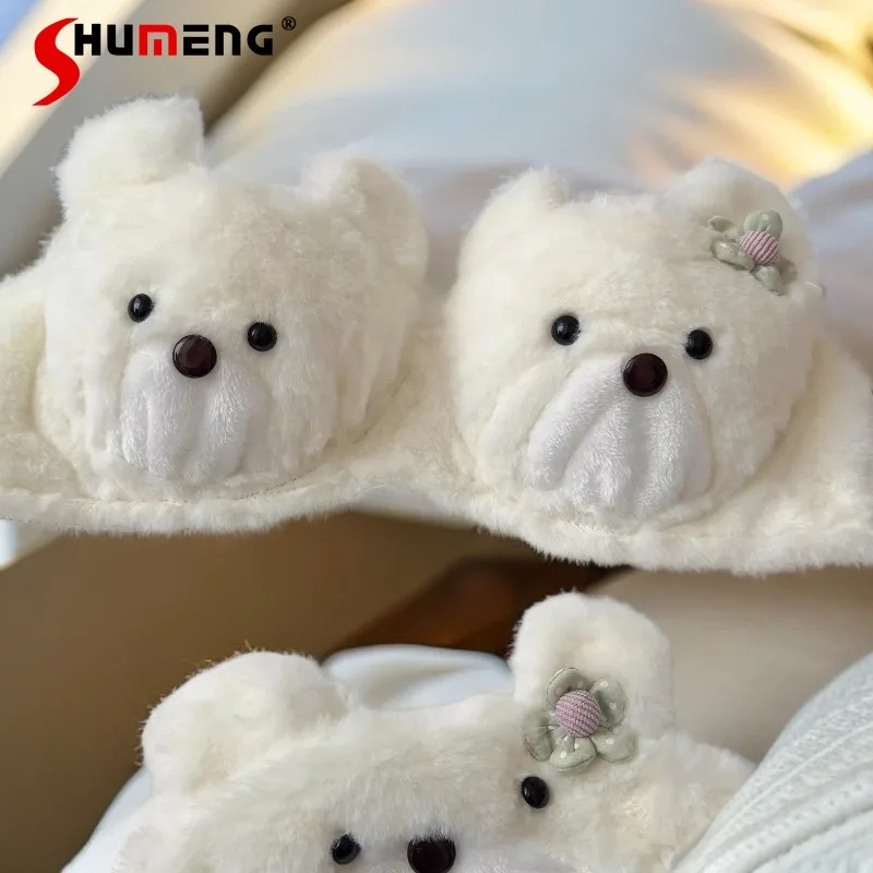 Set di reggiseno per orso di peluche intimo simpatico cartone animato Set di slip addensati per studenti senza fili da donna Intimo push up autunno inverno femminile