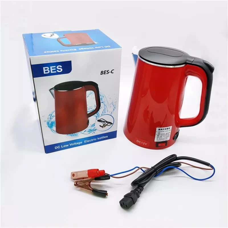 Wholesale Battery Powered Electric Kettles 12V 24V 304 Stainless Steel 1.8L Camping Solar Kettle