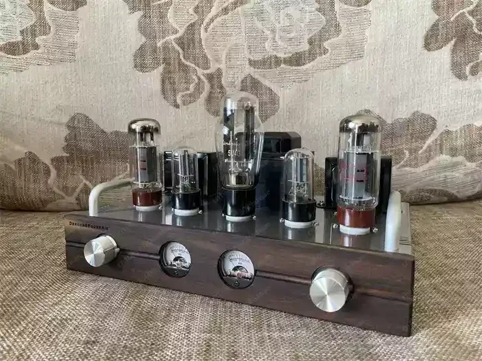 6H8C EL34 hand-built luxury high-end tube power amplifier, output power: 6.5W+6.5W, frequency response: 20hz-20khz