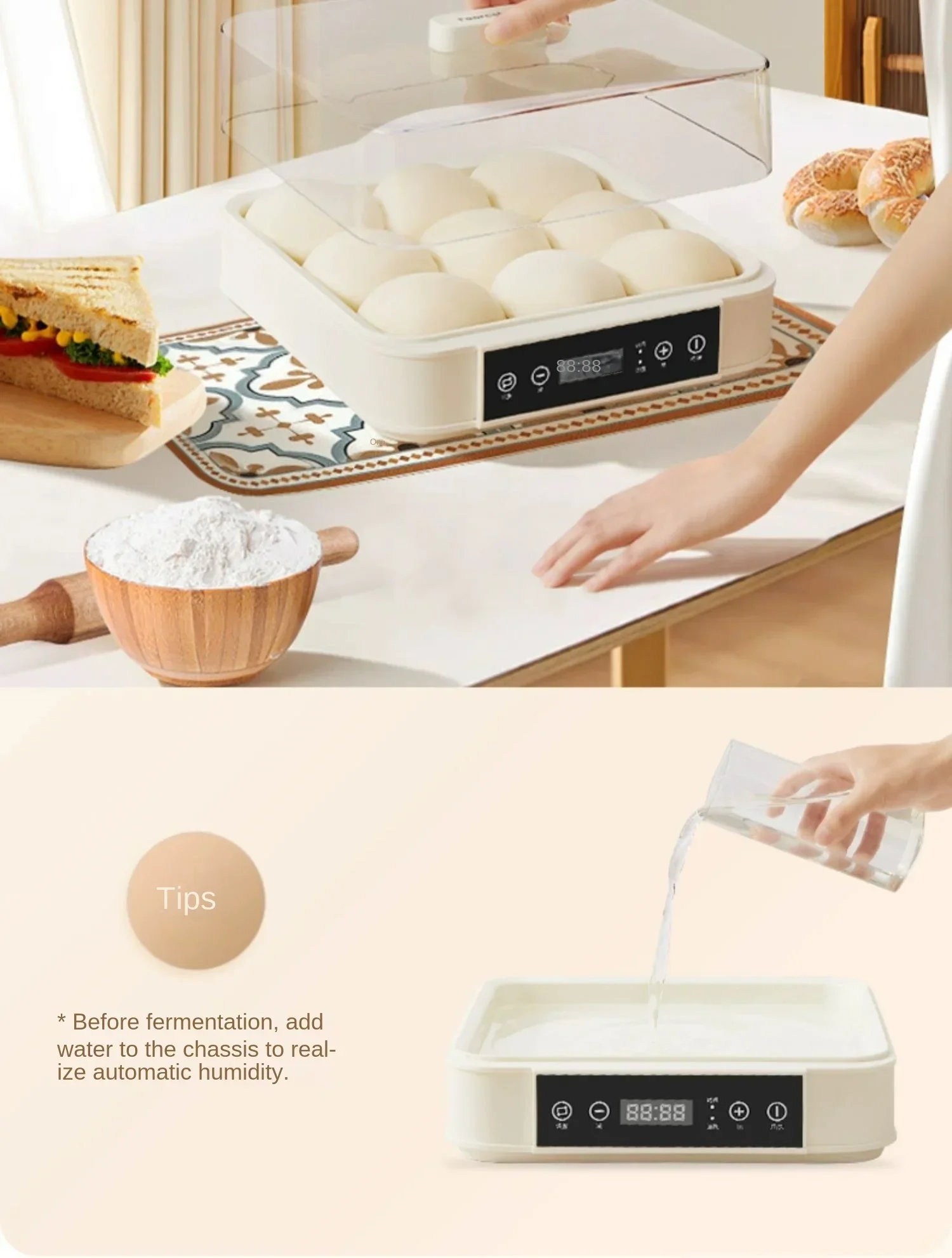 220V FEORCSTON Automatic Yogurt Maker with 9 Jars, Perfect for Homemade Pickles, Natto, and Sake, Large Capacity image 5