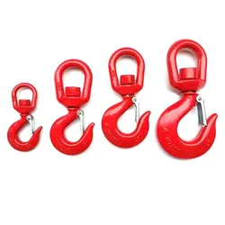 1pc Alloy Steel 360 degree Rotatable Lifting Hook with Safety Catch 0.75/1/1.5/2/3 American Style Quick Release Swivel Eye Hook