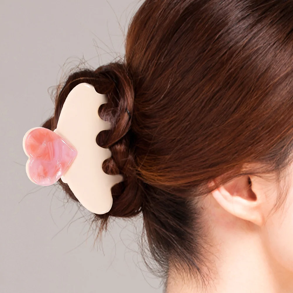 

4Pcs Heart Shaped Claw Clip Large Hair Clips for Women with Thick Hair Jaw Clips Styling Elegant Look Daily Wear