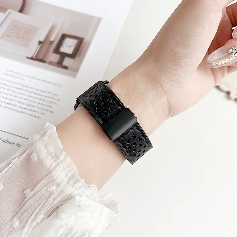 Cinturino in pelle PU + Silicone per cinturino Apple Watch 49mm 44mm 45mm 41mm 40mm 46mm 42mm bracciale magnetico iWatch Ultra 10 9 5 6 SE 7 8