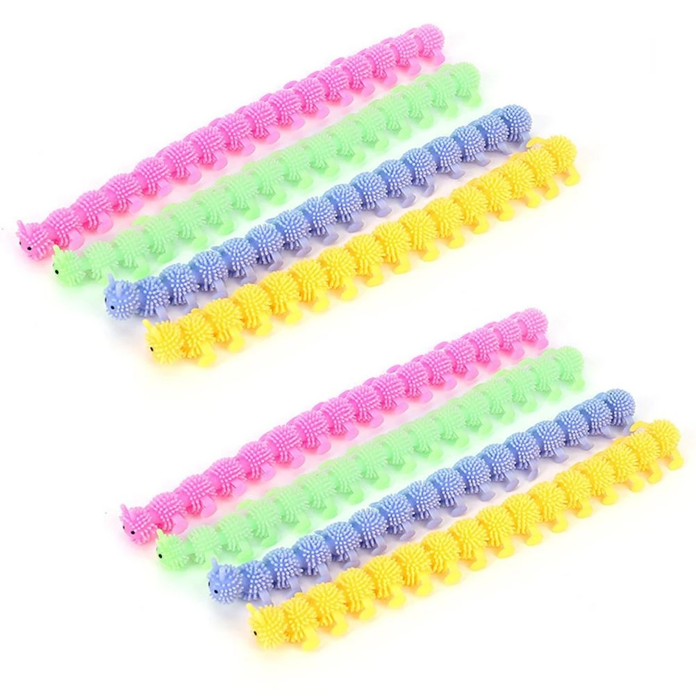 

8 Pcs Caterpillars Fidget Sensory Toys Set Stretchy Worm Toys for Stress Relief Anxiety Worm Noodles Toy for Teens Adults