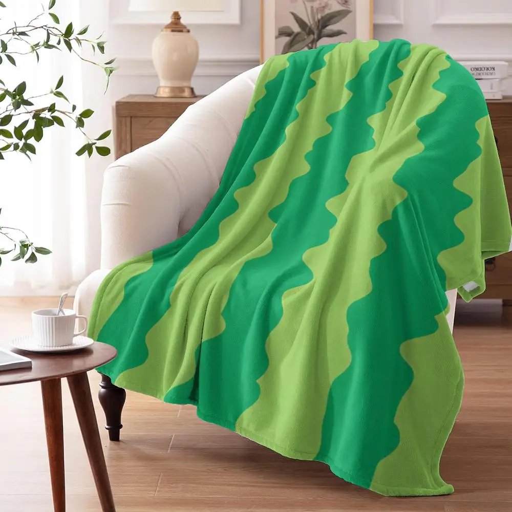 Watermelon Texture Throw Soft Flannel Throw Summer AC Blanket Lightweight Cool Nap Blanket for Sofa Bed Couch Travel