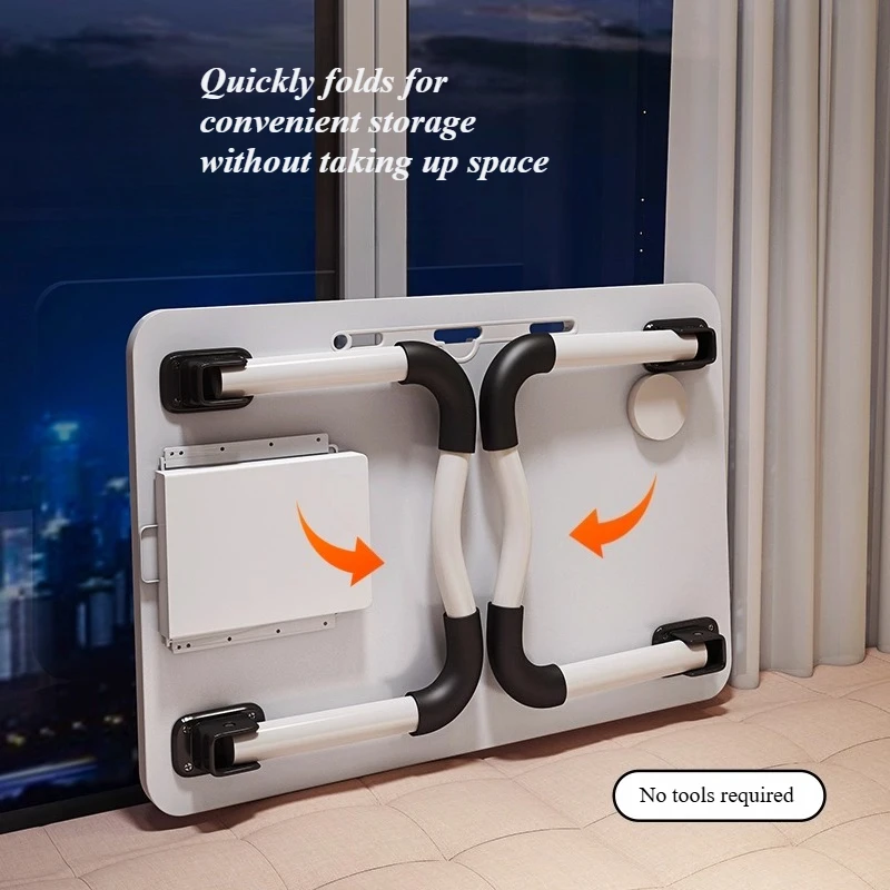 طاولة كسولة بارتفاع قابل للتعديل، حامل محمول قابل للطي لكتابة الكمبيوتر المحمول والقراءة والوجبات الخفيفة في السرير #3