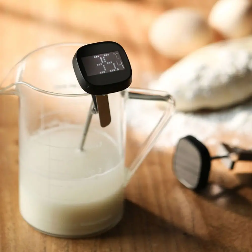 

Electronic Instant Read Digital Thermometer Large Screen with Clip Coffee Thermometer Accurate Professional Food Probe Camping