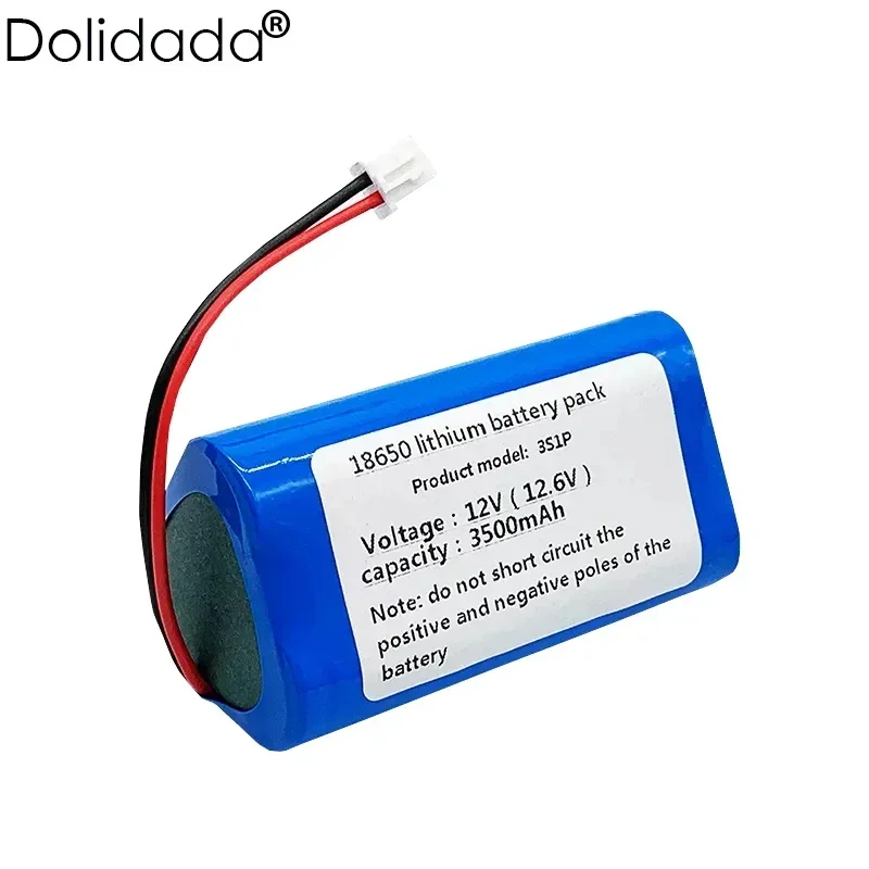 12V 3A 18650 battery pack 3S1P 3500mAh BMS lithium battery pack built-in Bluetooth speaker flashlight GPS rechargeable battery