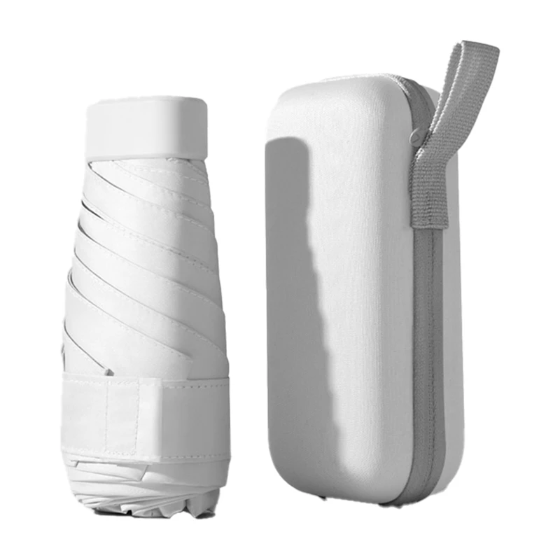 Kompakter Kapselschirm – Dual-Use für sonniges und regnerisches Wetter, leicht, tragbar, Sonnenschutz, ideal für Reisen