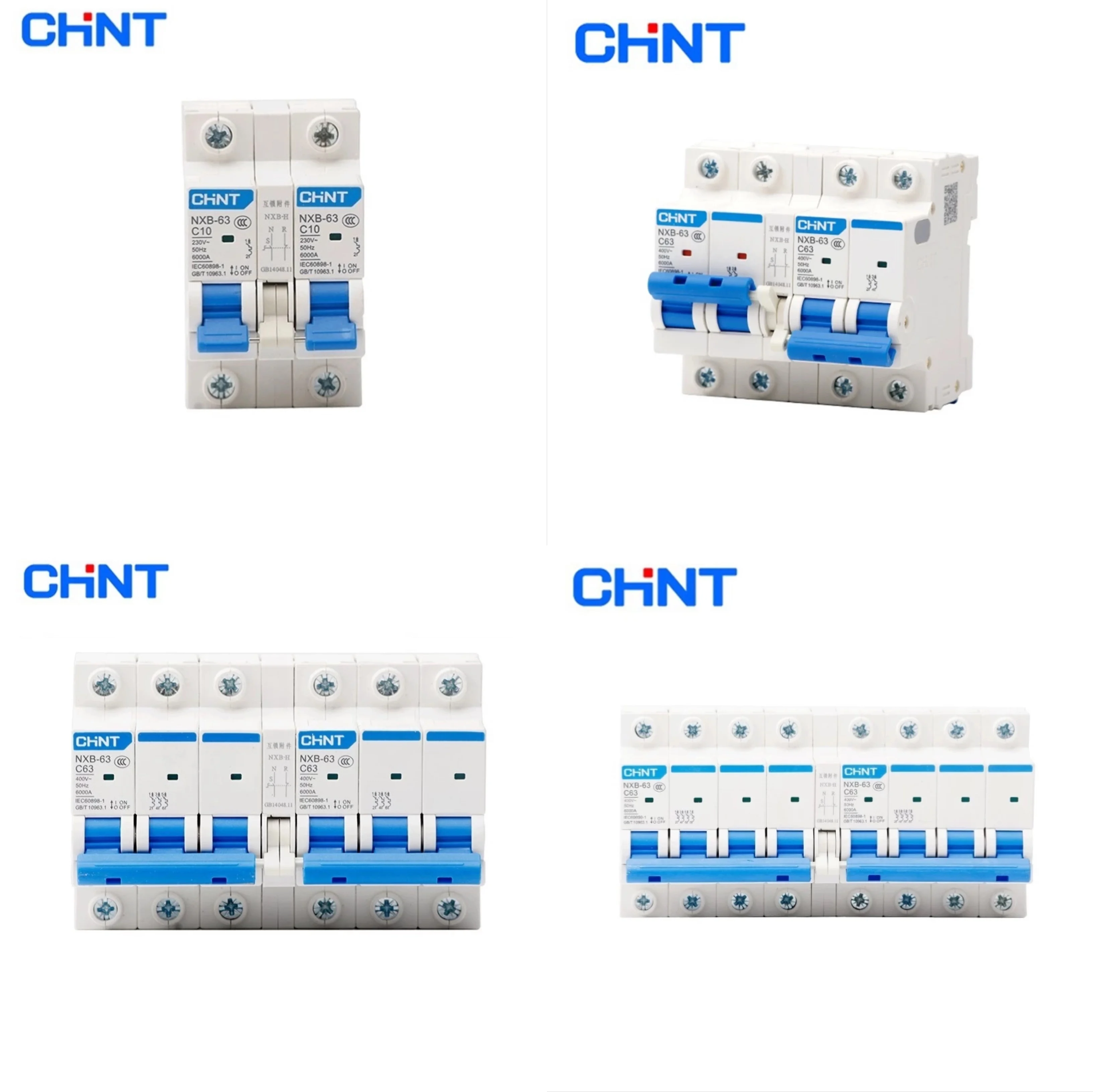 CHINT NXB-63 Dual Power Supply Interlock Switch New DZ47 Interlock Conversion 2PC Type 63A City Power Switch