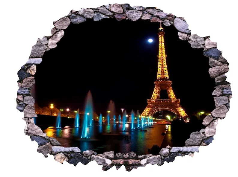 Eiffel Tower Wall Decal Art Decor 3D Sticker Poster Room Mural A-381