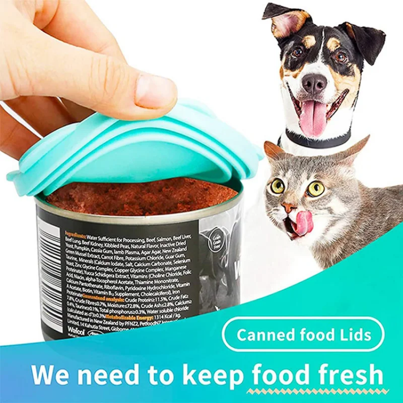 Reusable Pet Food Can Cover Portable Silicone Fresh Preservation Canned Lid Seal Cover Health Pet Daily Supplies