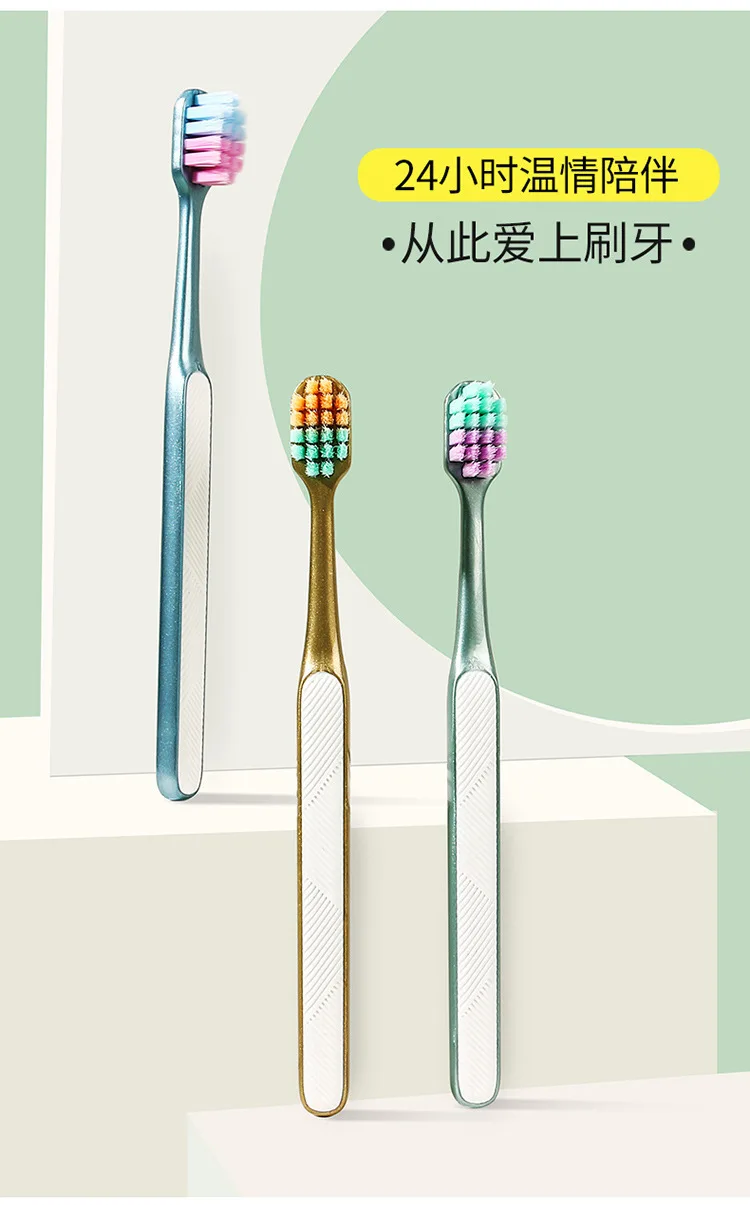 5 high-end and high-end innovative 10,000-bristle toothbrushes with wide heads and soft bristles are individually packaged.