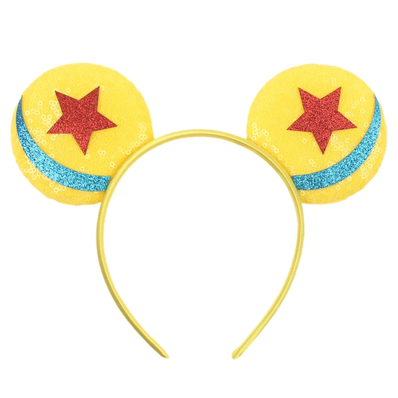 Cute 3.3'' Sequin Mouse Ears Headband Boys Hairband Women Festival Party Head Wear Decoration Girls Kids DIY Hair Accessories