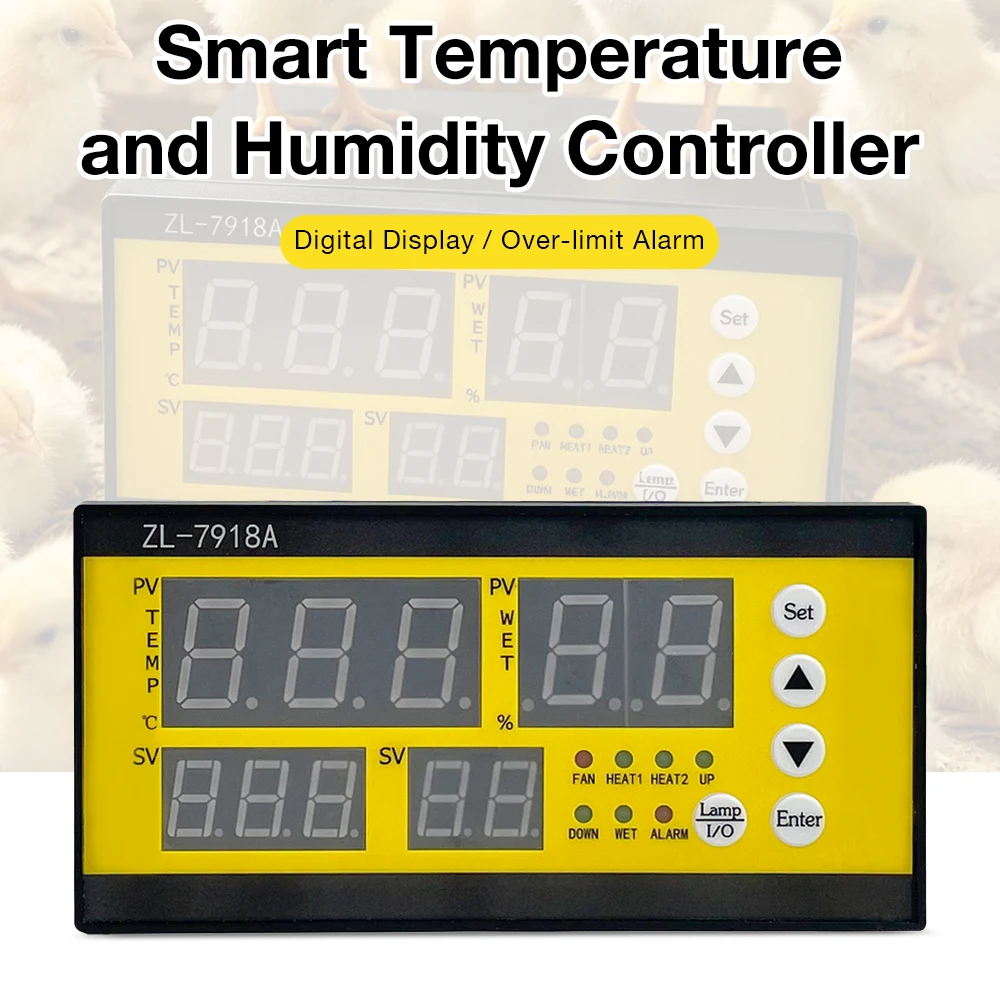 ZL-7918A Egg Incubator Controller Temperature Humidity Controller for Incubator Hatcher Controller Thermostat Incubator