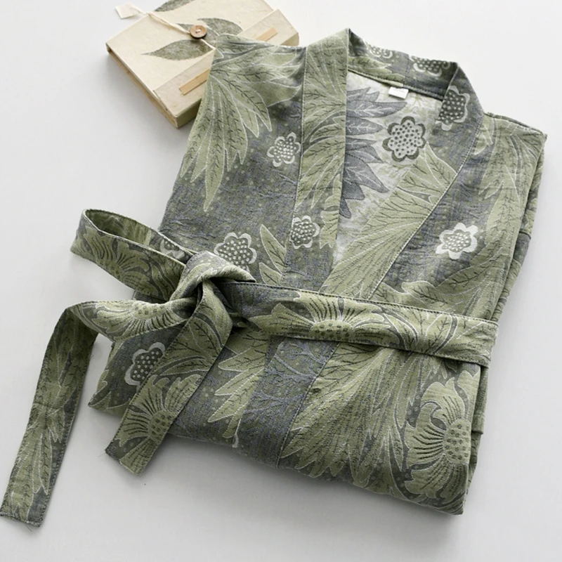 Albornoz elegante de mariposa Jacquard con tinte anudado, ropa de descanso suave y agradable para la piel, albornoz humeante para el sudor, regalos de vacaciones de lujo