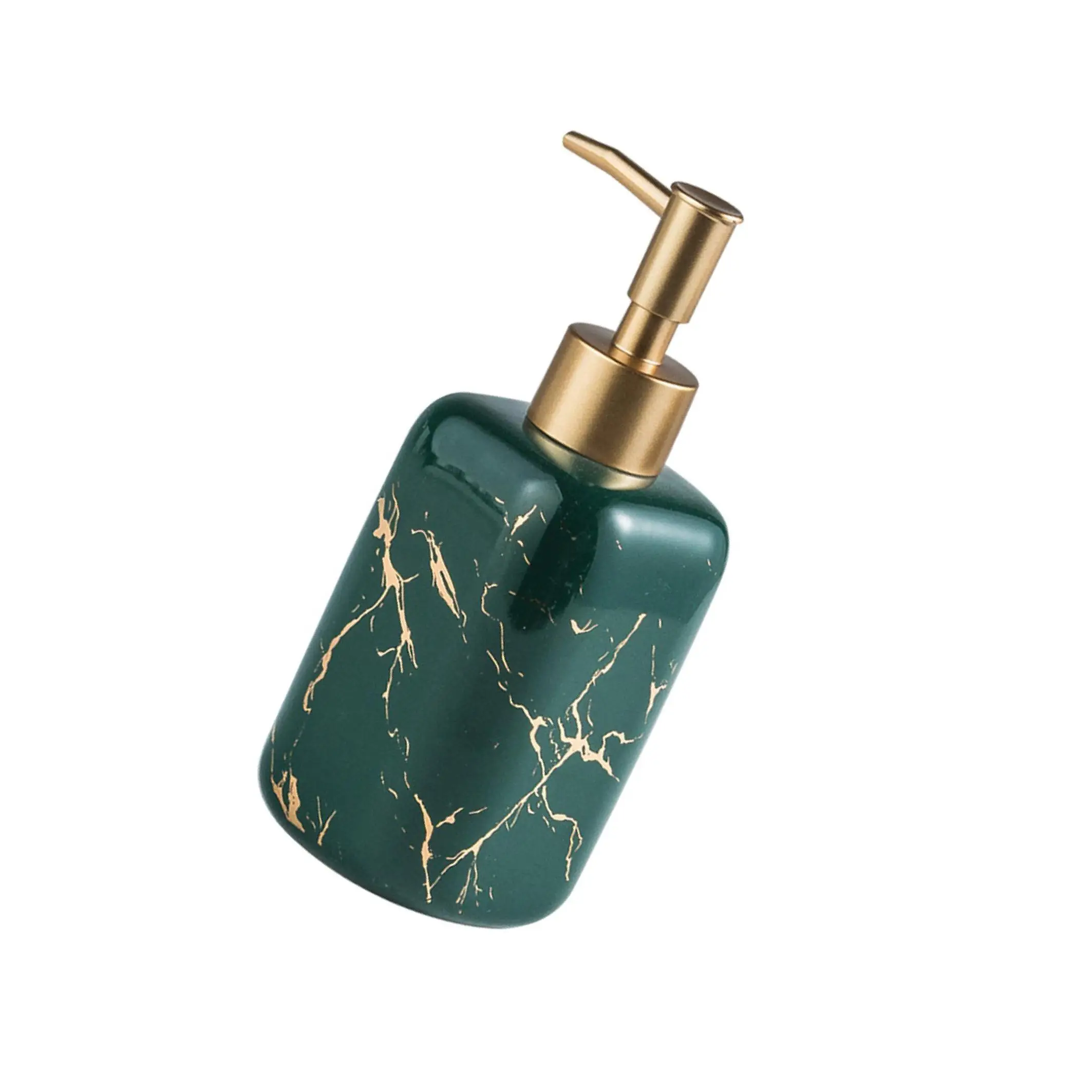 Marble Texture Soap Dispenser Lotion Bottle Pump for Hotel Kitchen Restroom gray